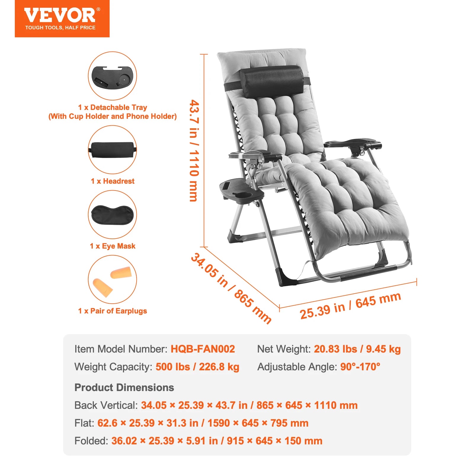 Your Outdoors n' More zero gravity chair recliner with padded armrests and adjustable reclining position on a patio.