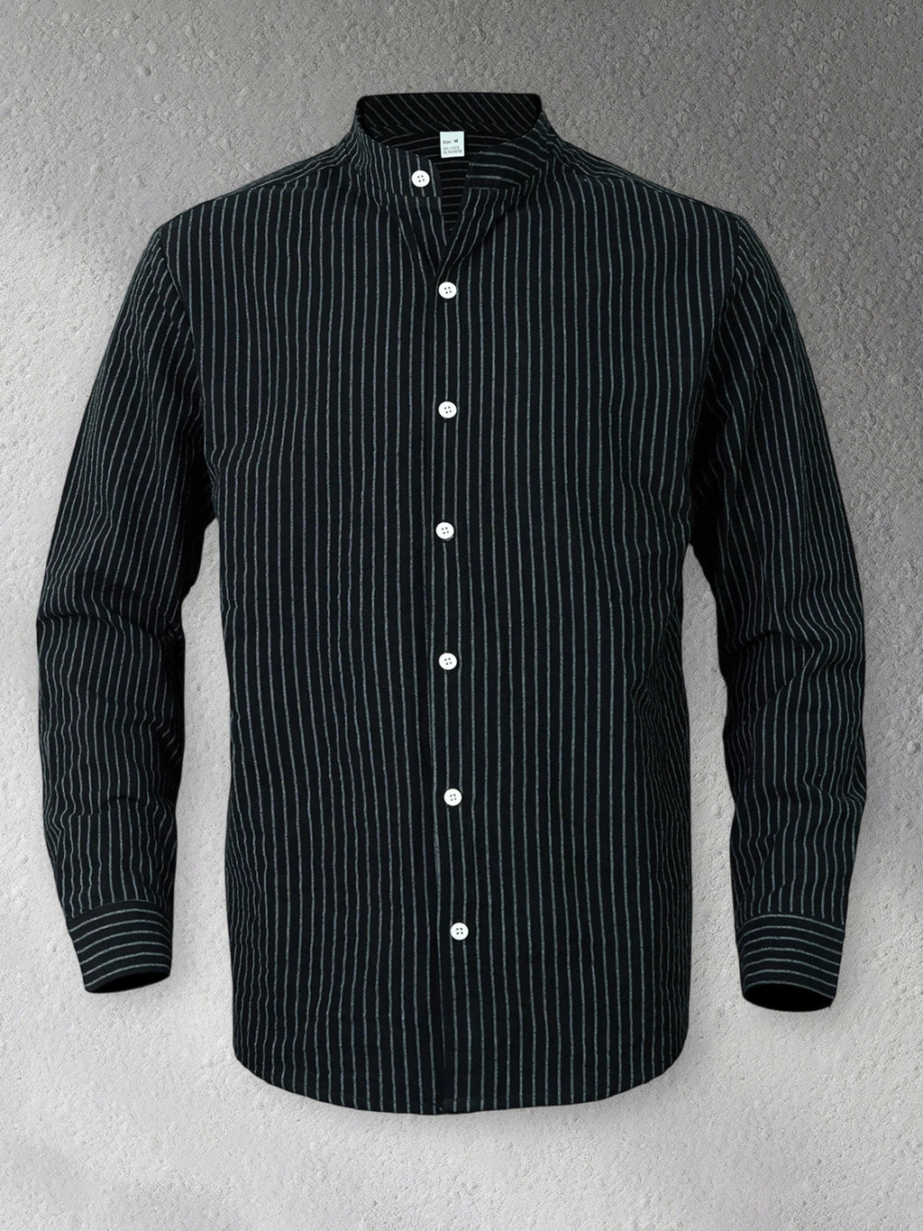 Men's fit striped solid color button-down shirt with long sleeves by Your Outdoors n' More, shown in a close-up image.