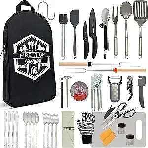 Grilling and Camping Cooking Utensils Set.