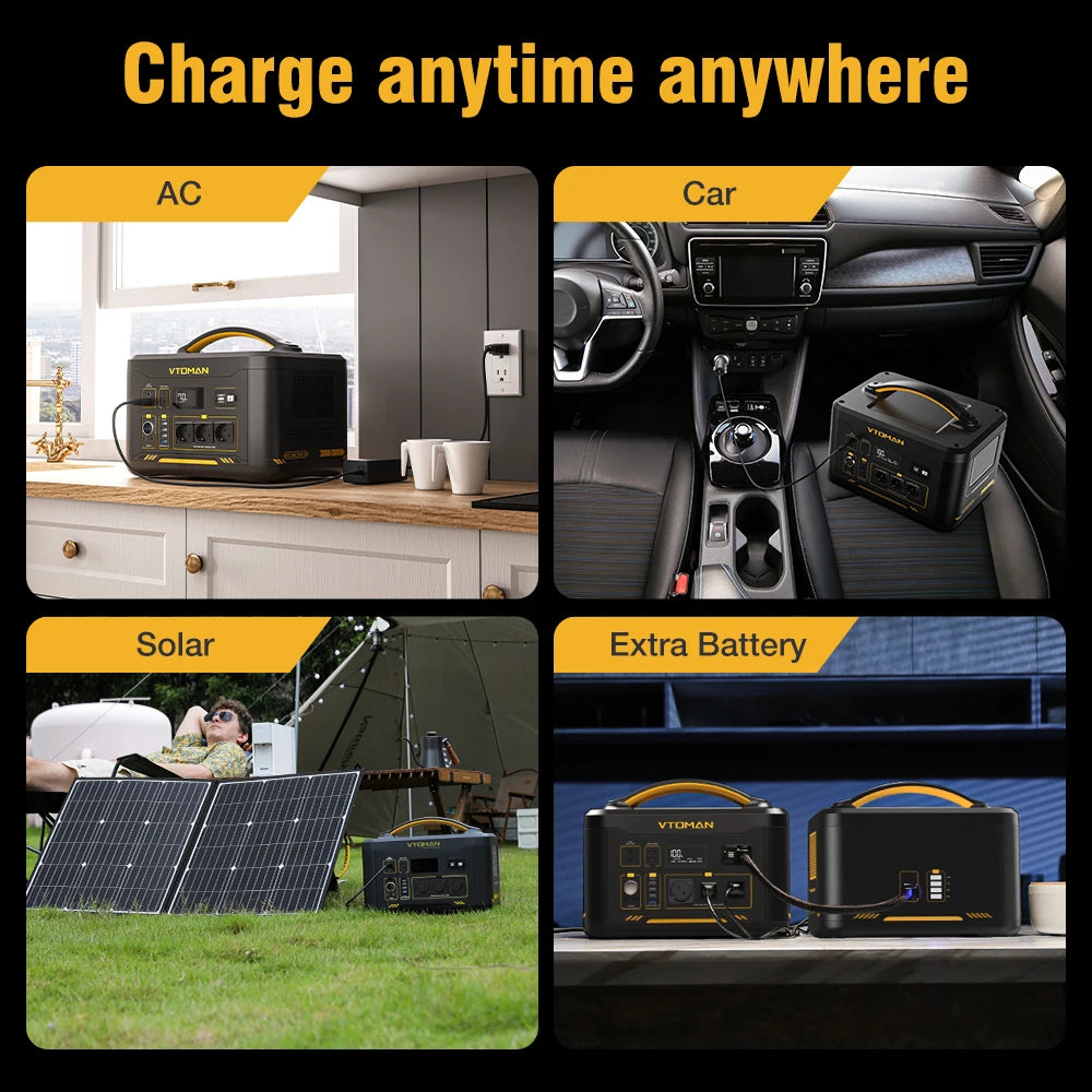 Portable power station from Your Outdoors n' More, showing multiple USB and AC outlets on a sturdy, compact device.