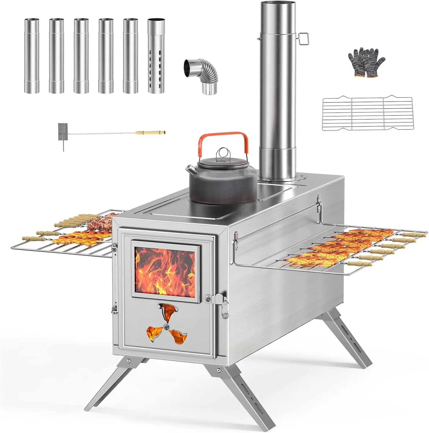 Portable Stainless Steel Wood Burning Stove