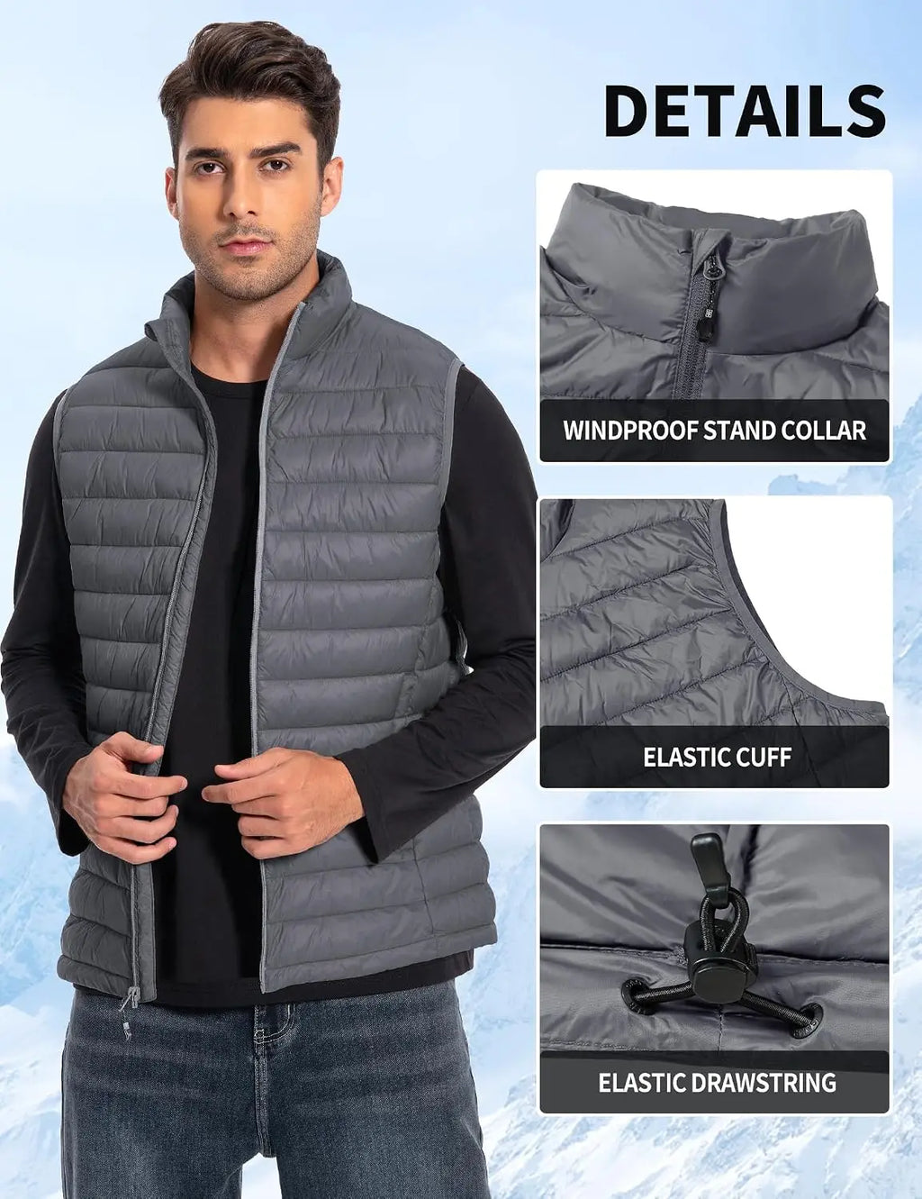 Men's Lightweight Puffer Vest.