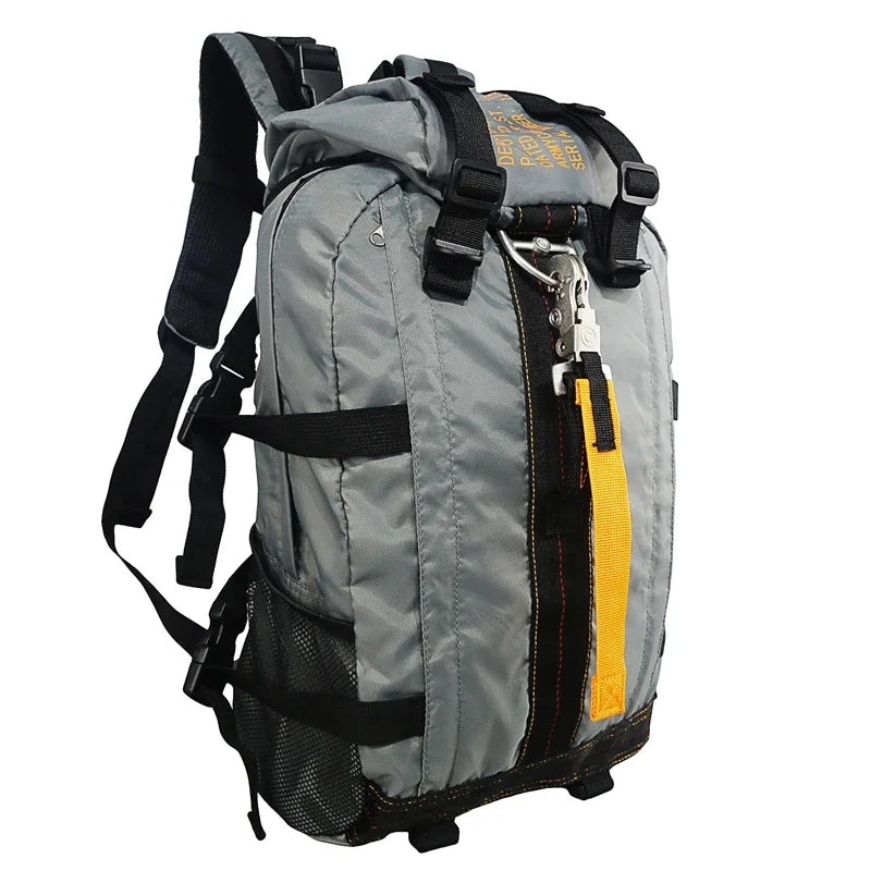 Travel hiking backpack from Your Outdoors n' More with multiple compartments and padded straps for comfortable outdoor adventures.