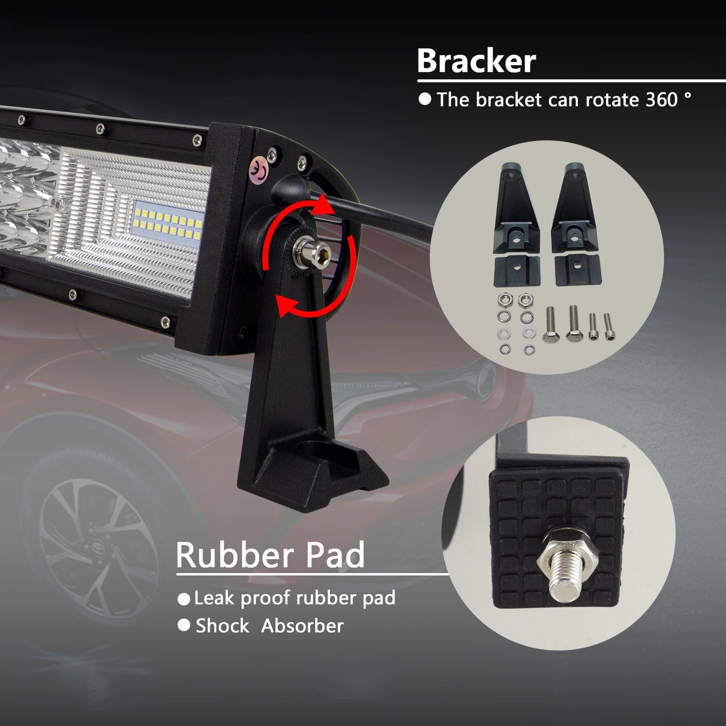 Curved/Straight 22 32 42 52inch 675W 540W Led Light Bar.