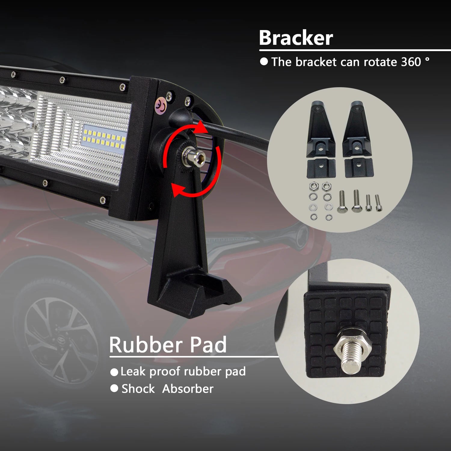 LED light bar from Your Outdoors n' More, available in 22, 32, 42, and 52 inches with 675W and 540W brightness options.