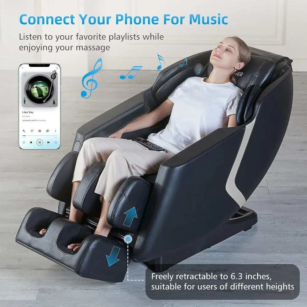 Comfortable massage chair by Your Outdoors n' More with padded armrests and adjustable recline for relaxation and stress relief.