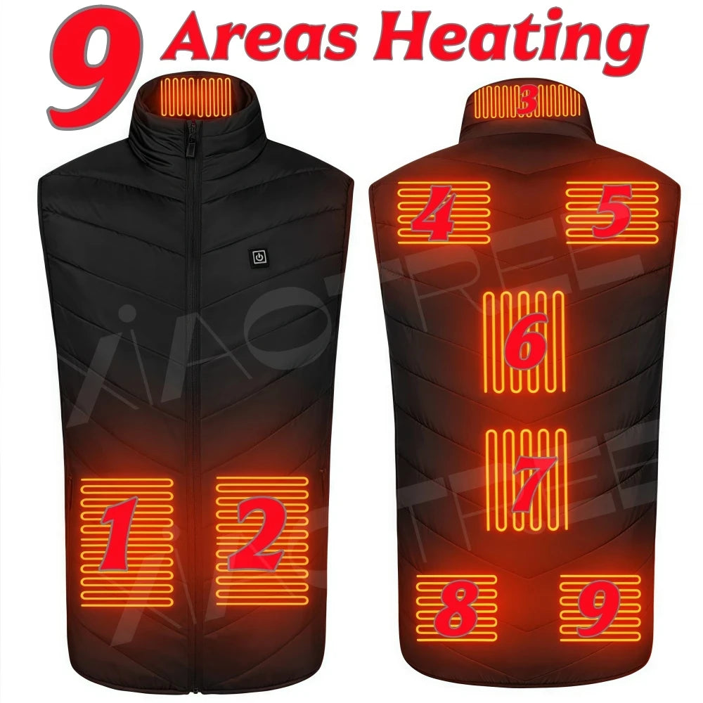 Heated vest jacket for men and women by Your Outdoors n' More, featuring a sleek design with heating elements for warmth.