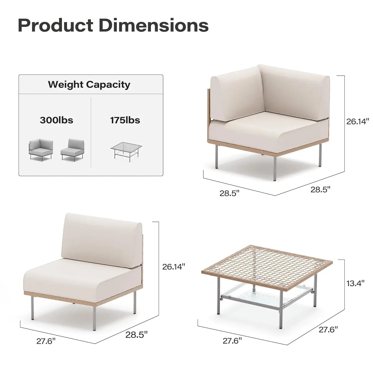 7-Piece Outdoor Patio Furniture Set.