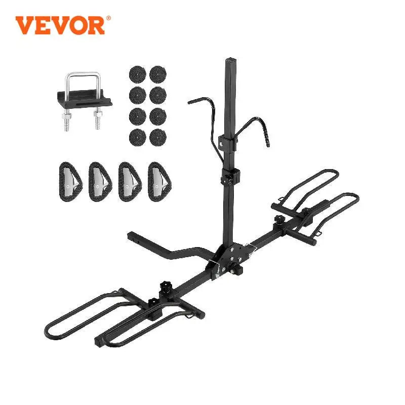 Two-bike hitch mount rack from Your Outdoors n' More, featuring a sturdy platform design for easy vehicle attachment and secure transport.