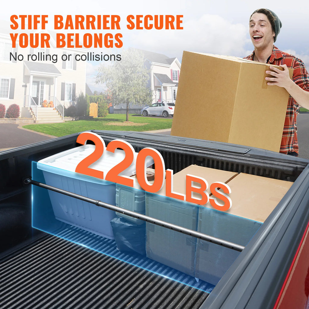 Adjustable cargo/truck bed bar from Your Outdoors n' More, extends from 40 to 73 inches for secure hauling.