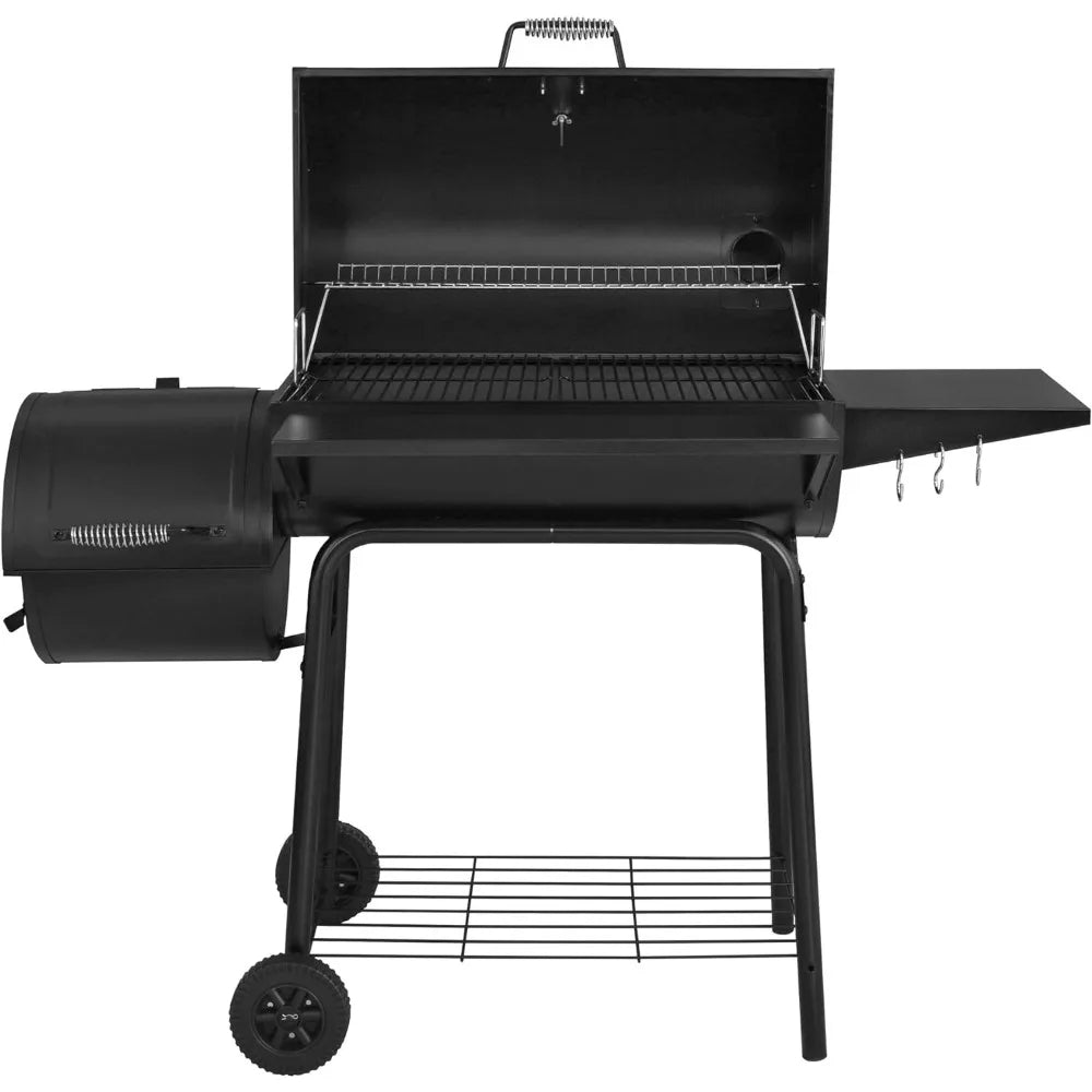 30" BBQ Charcoal Grill and Offset Smoker