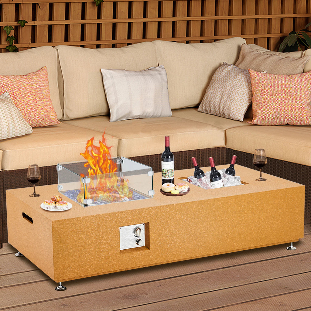 56'' Low Propane Fire Table with Groove.