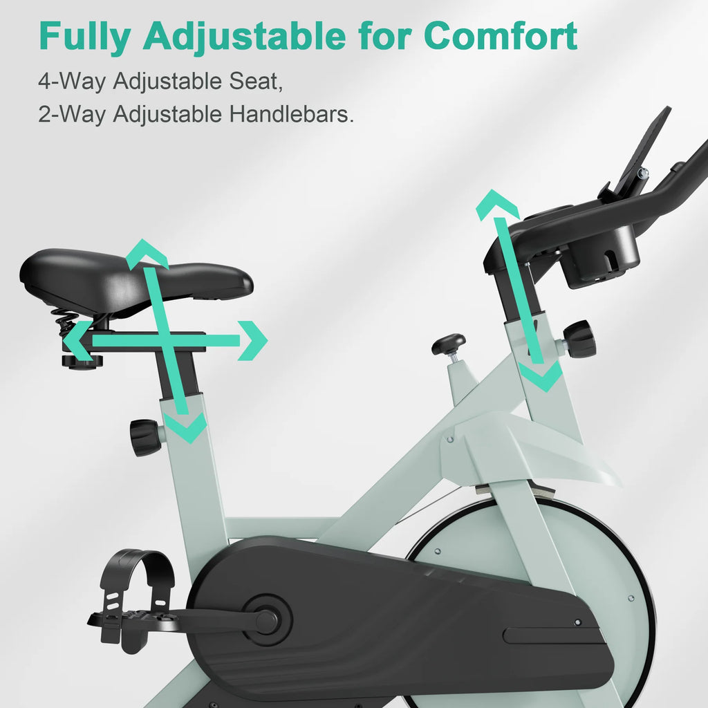 Your Outdoors n' More 32-level magnetic resistance stationary bike for home exercise with adjustable settings and digital display.