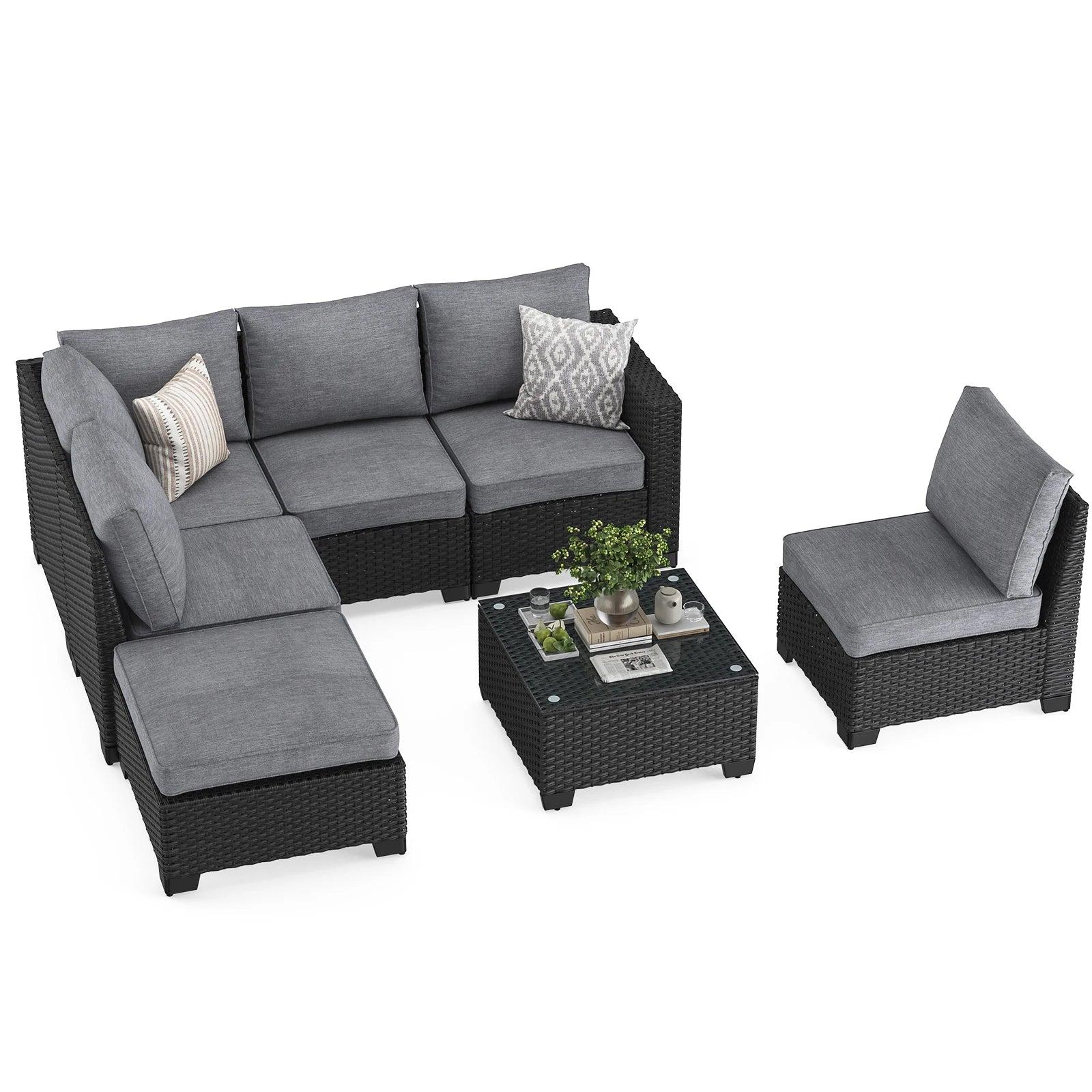 Patio Sectional Sofa Set.