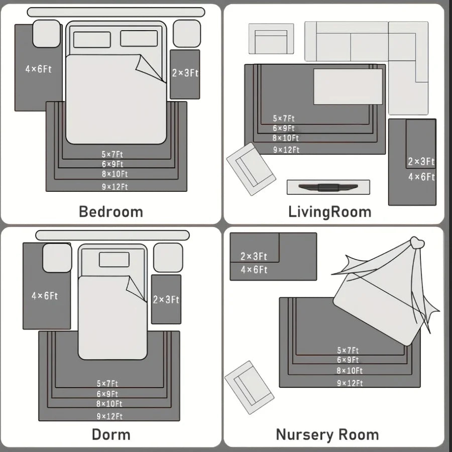 Large plush area rug.