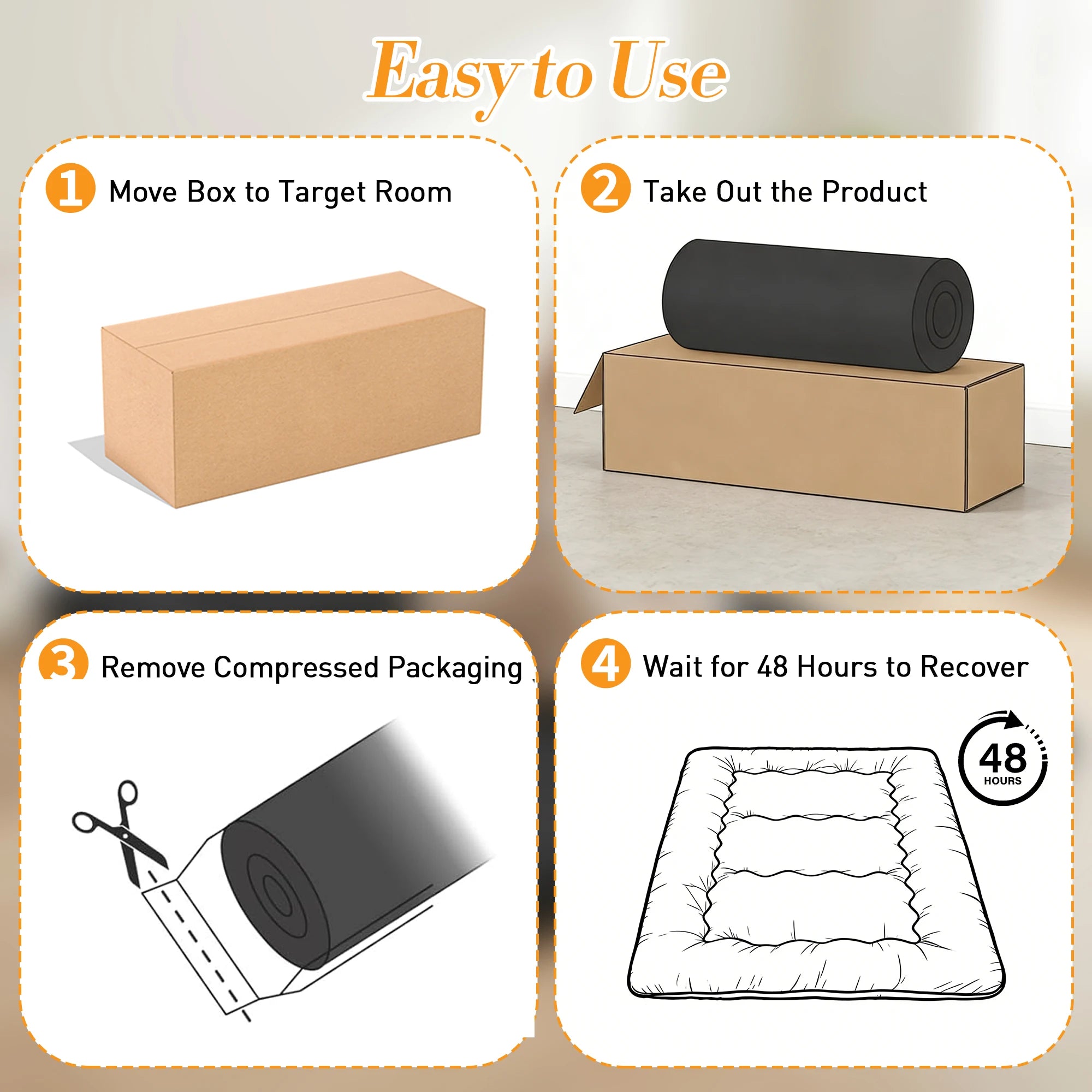 4 Inch Soft Floor Mattress.