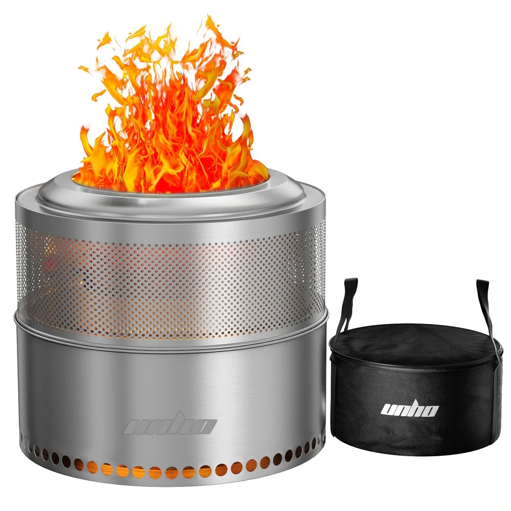 19 Inch Smokeless Fire Pit for Outdoor Wood Burning.