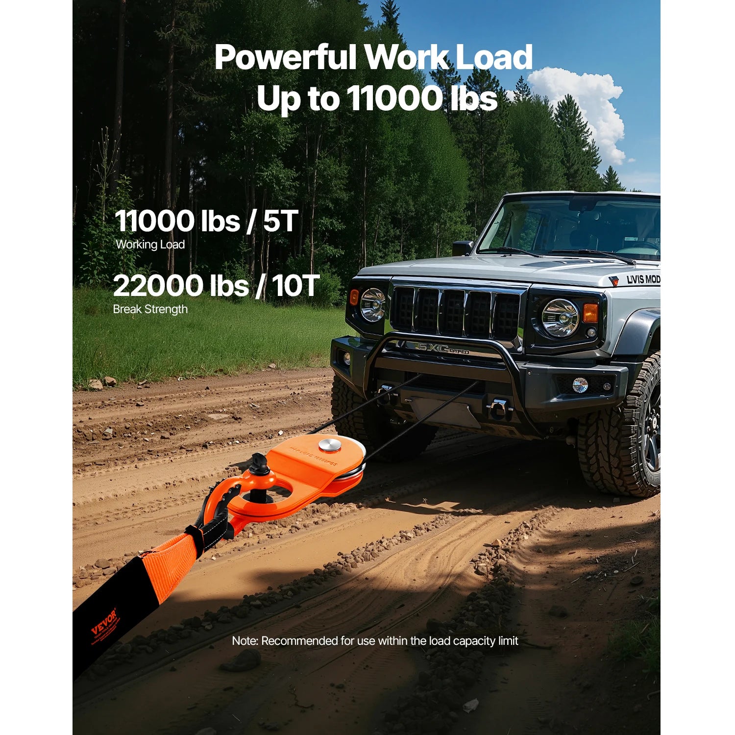 10T Snatch Block Towing Pulley 22000 lbs.