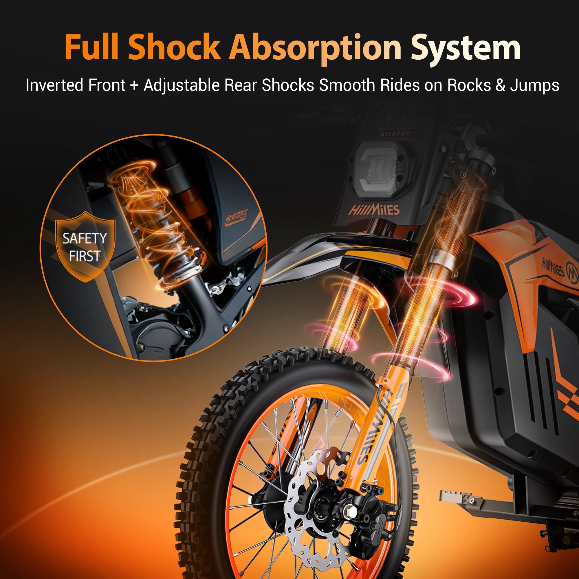 2000W 48V E-Bike with Dual Suspension.