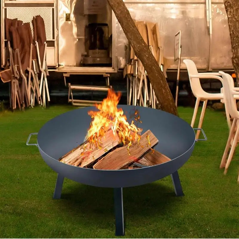 34-Inch Diameter Round Carbon Steel Fire Bowl.