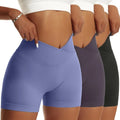 Three women's hip sports pants in black and gray, designed for active wear, by Your Outdoors n' More, shown on a model.