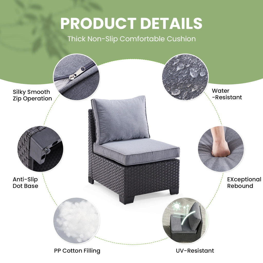 Patio Sectional Sofa Set.