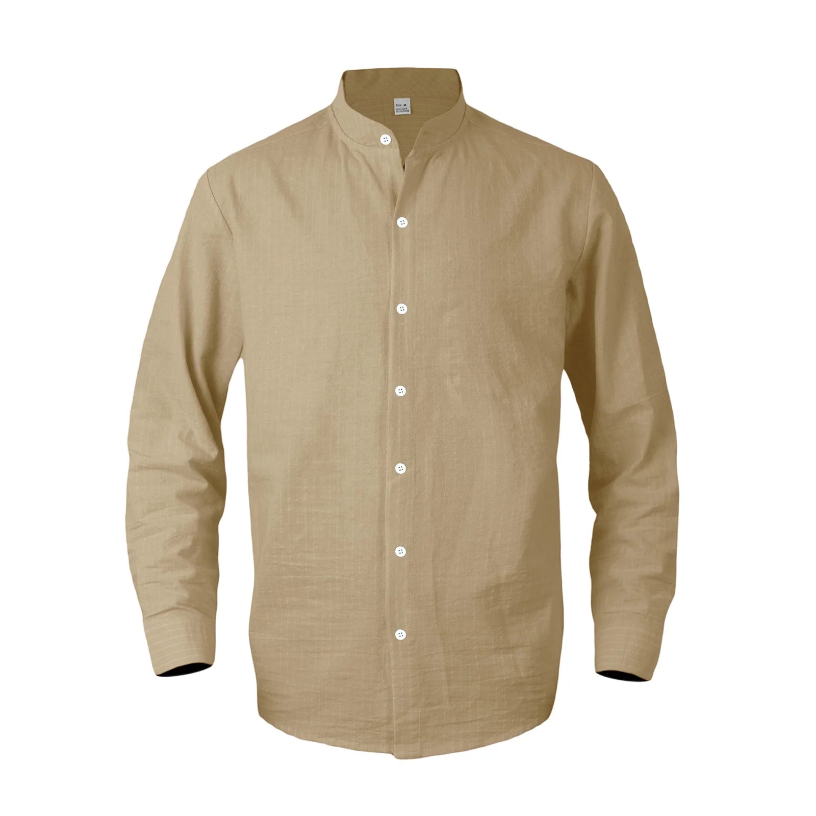 Men's striped solid color button-down shirt with long sleeves from Your Outdoors n' More, shown in a casual fit.