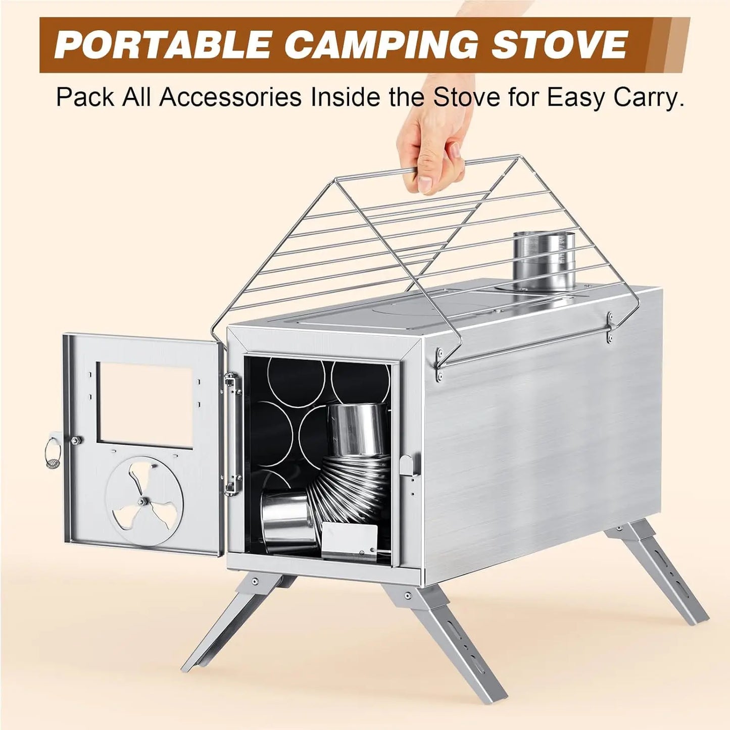 Portable Stainless Steel Wood Burning Stove