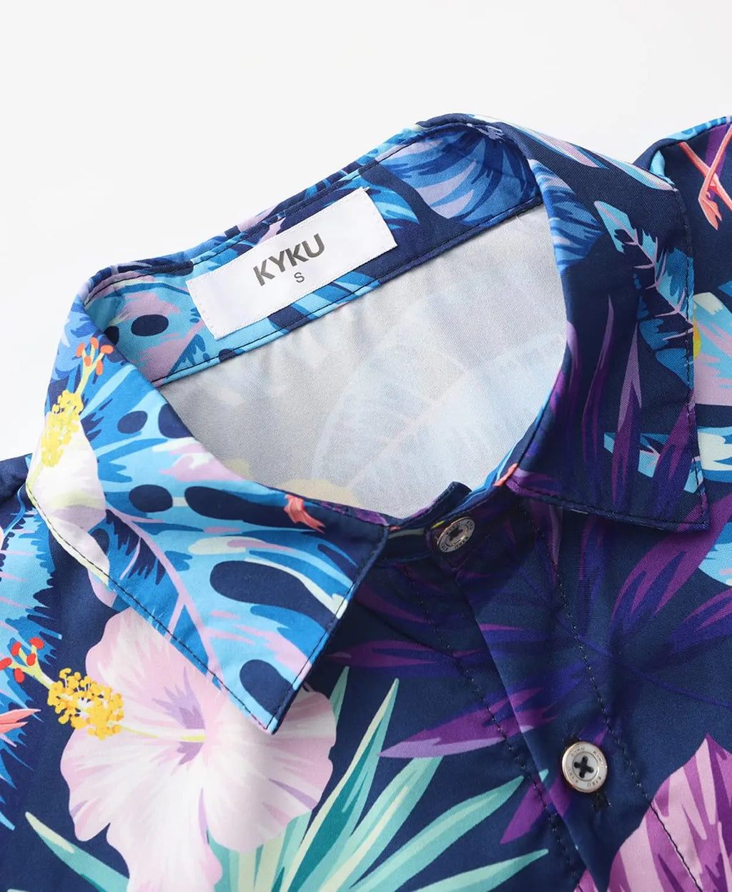 Men's Hawaiian shirt by Your Outdoors n' More featuring vibrant tropical print and short sleeves for casual summer style.