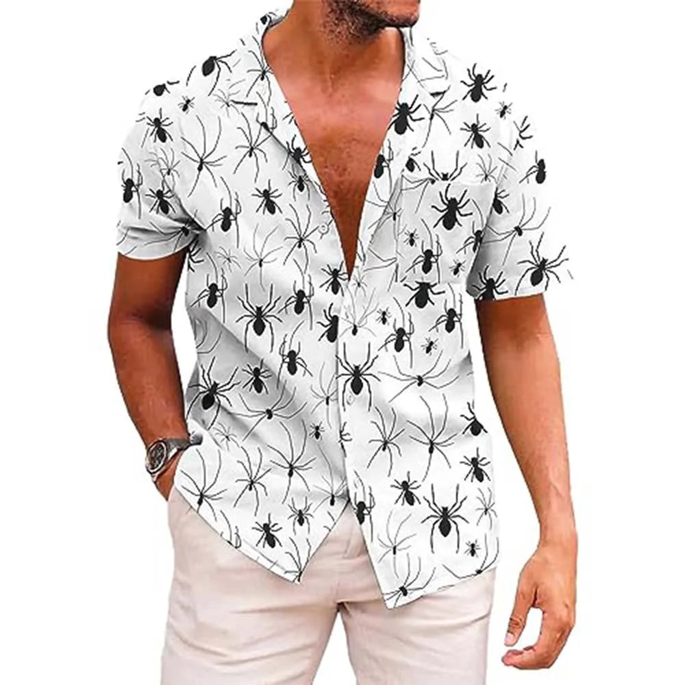 Men's Hawaiian shirt from Your Outdoors n' More featuring tropical print, short sleeves, and vibrant colors for casual summer style.