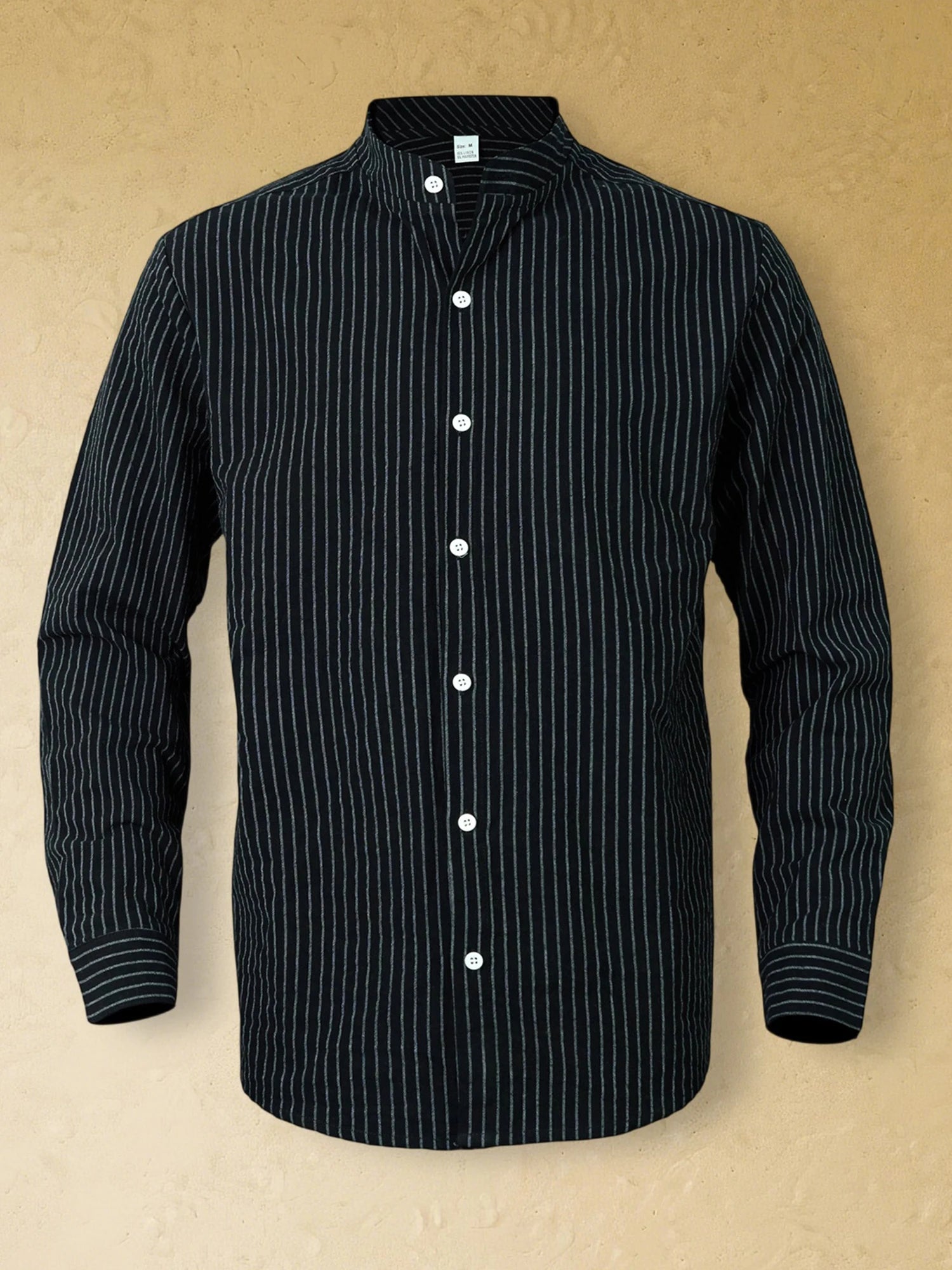 Men's striped solid color button-down shirt with long sleeves by Your Outdoors n' More, featuring a classic fit and stylish design.