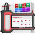 Thinkcar Thinkscan Plus S5 OBD2 scanner showing diagnostic screen and connection ports for vehicle code reading and diagnostics.