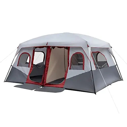 10-Person Cabin Tent With Two Doors.