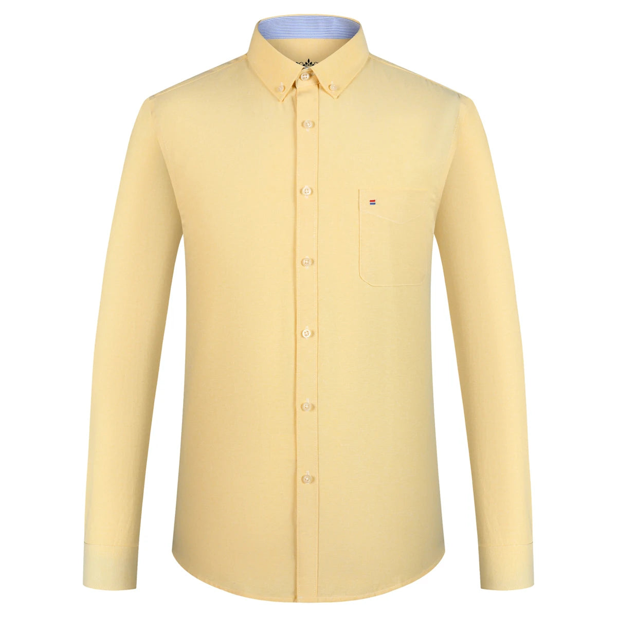 Men's striped Oxford long sleeve shirt from Your Outdoors n' More, featuring a classic button-down design and contrasting stripe pattern.
