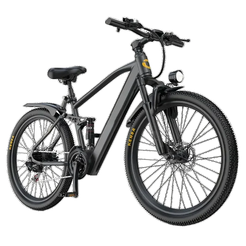 Electric mountain bike with 36V battery, 500W motor, and 21-speed gear system from Your Outdoors n' More.