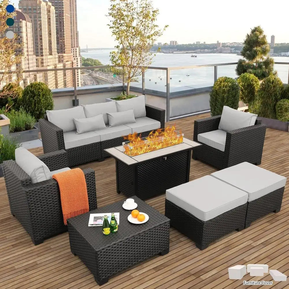 Outdoor Patio Furniture Set with 7 Pieces.