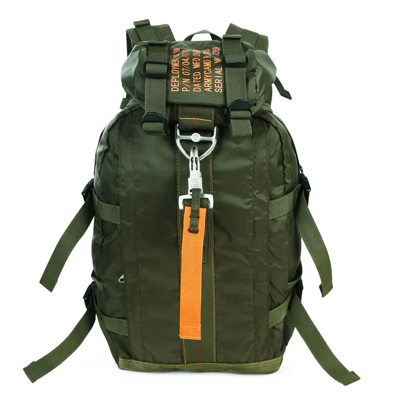 Travel hiking backpack from Your Outdoors n' More with multiple compartments, padded straps, and durable material for outdoor adventures.