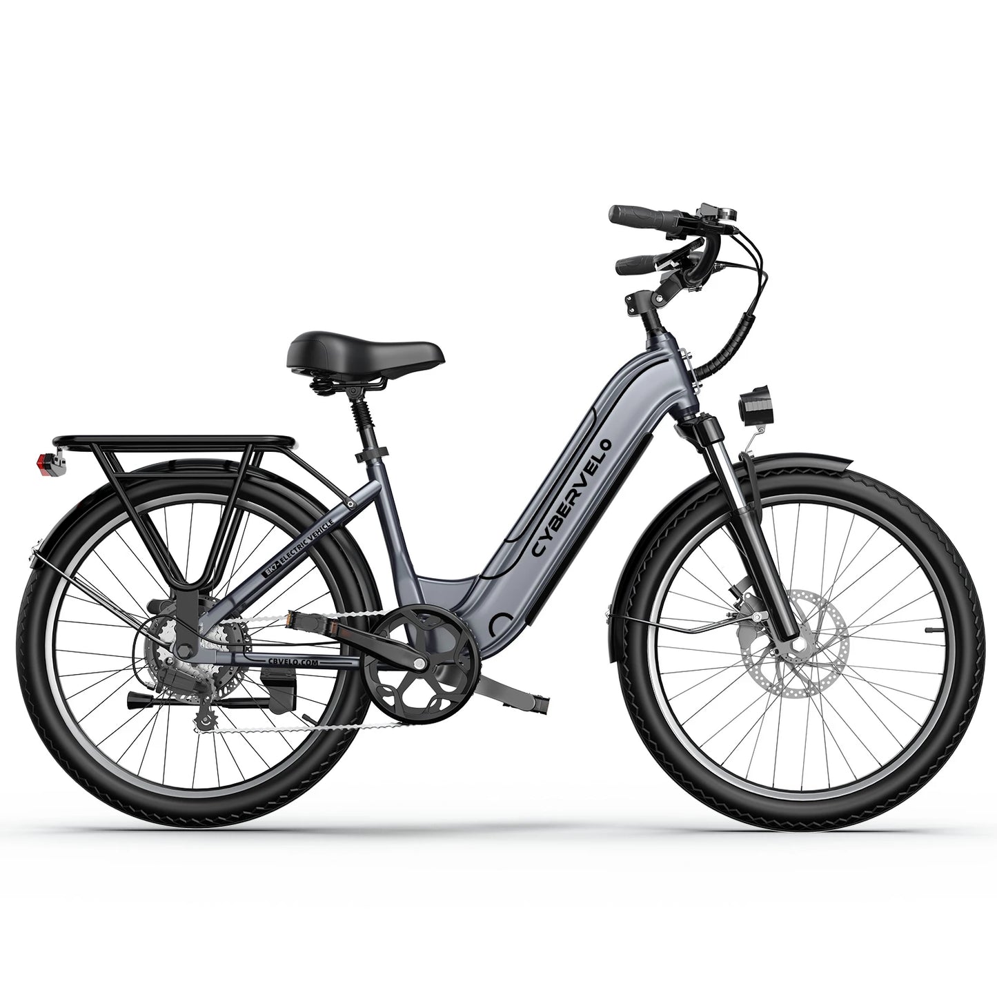 26" Electric E Bike with 7-Speeds, up to 80 Miles.