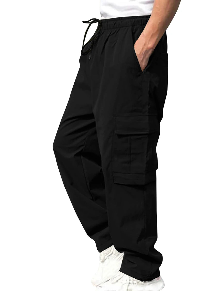 Men's loose cargo long pants by Your Outdoors n' More, featuring multiple pockets and relaxed fit in durable fabric.