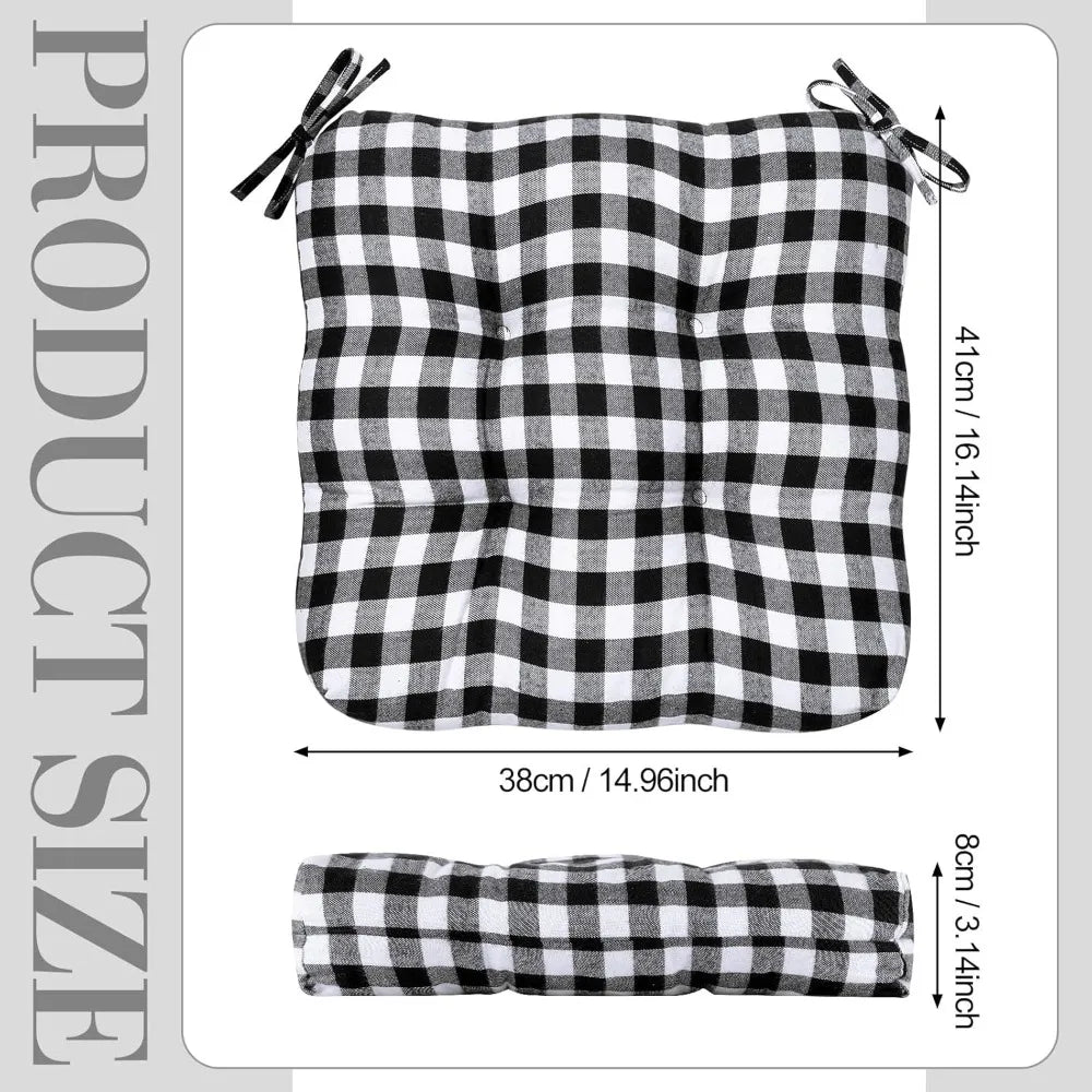 Set of four outdoor chair cushions in neutral fabric, from Your Outdoors n' More, designed for outdoor dining and patio chairs.