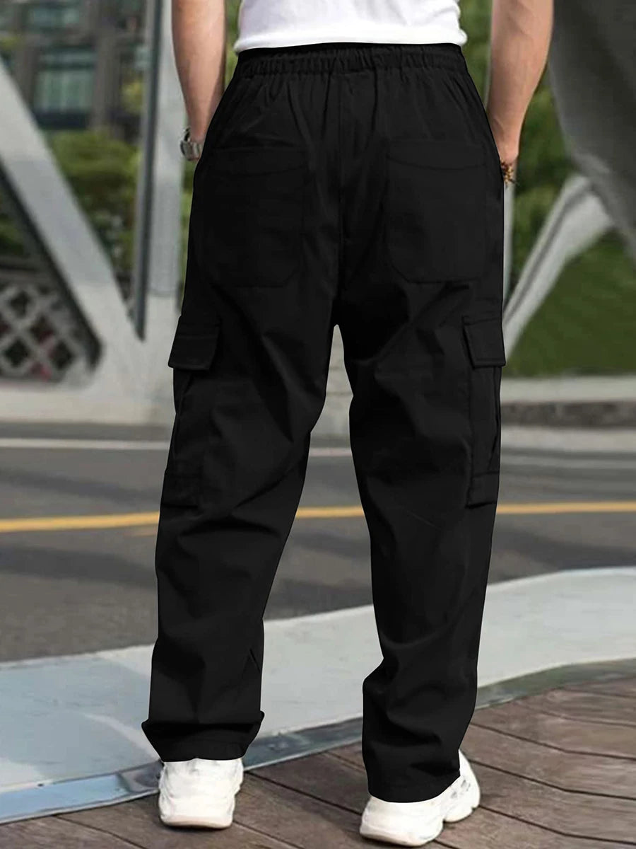 Men's loose cargo long pants from Your Outdoors n' More, featuring multiple pockets and a relaxed fit in durable fabric.