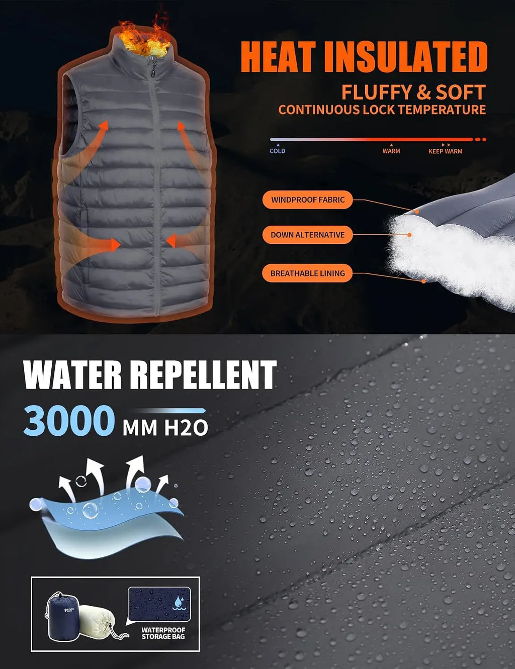 Men's Lightweight Puffer Vest.