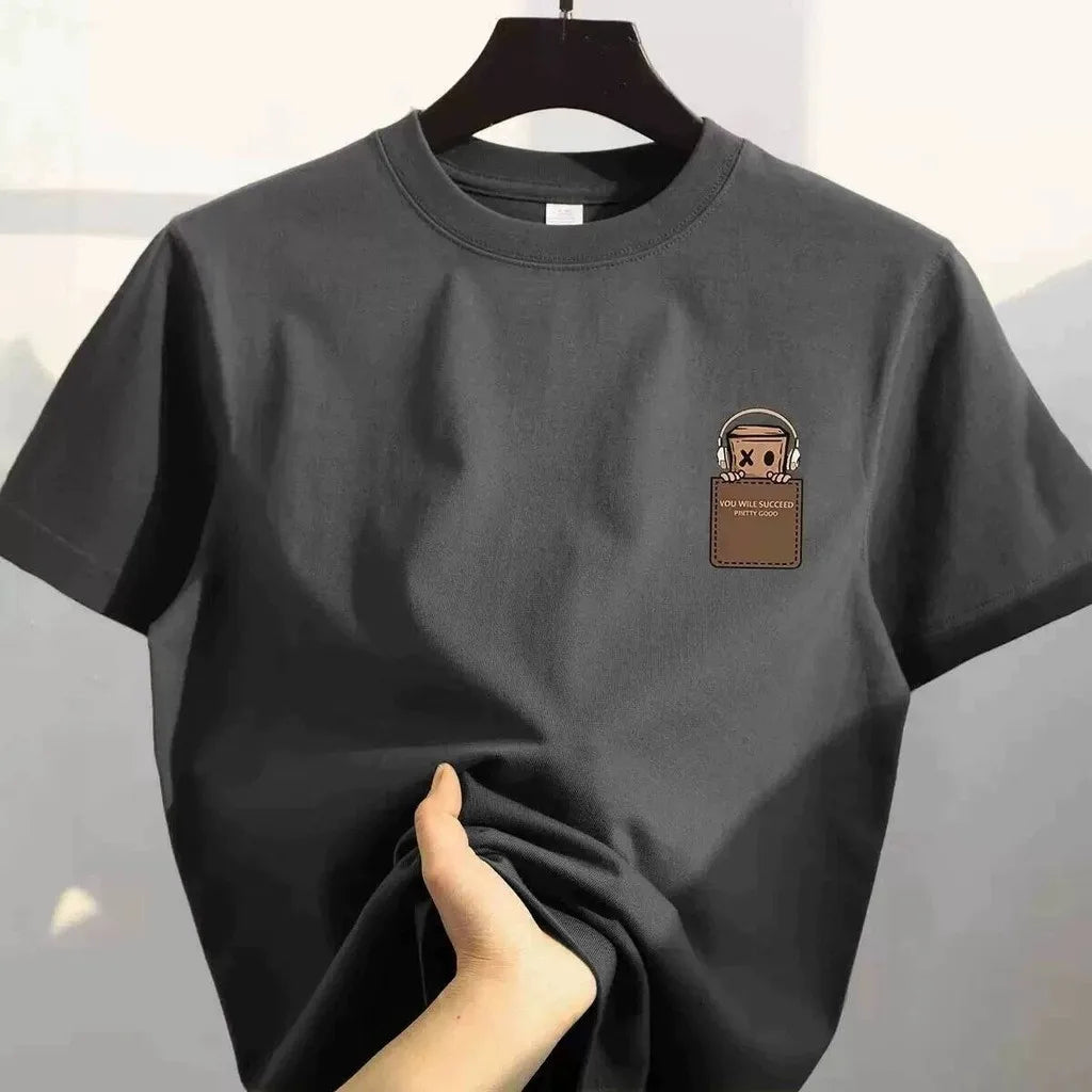 American Style Vintage Fashion Design Men's T Shirt.