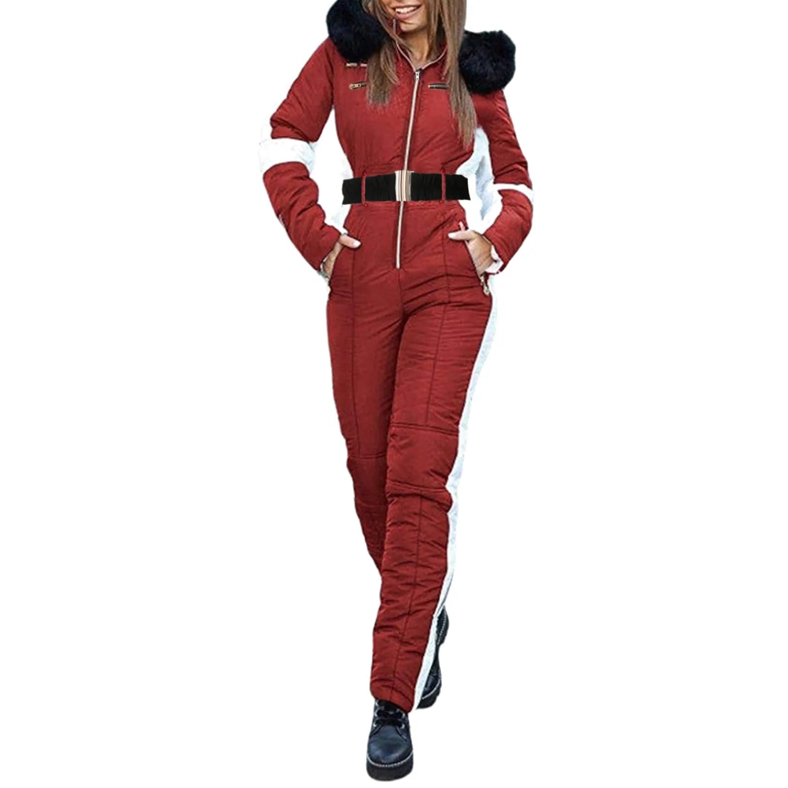 Women's Winter Outdoor Sports Jacket Jumpsuit.