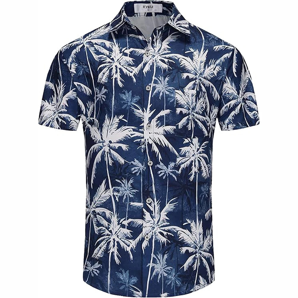 Men's Hawaiian shirt by Your Outdoors n' More featuring colorful tropical floral pattern and lightweight fabric.