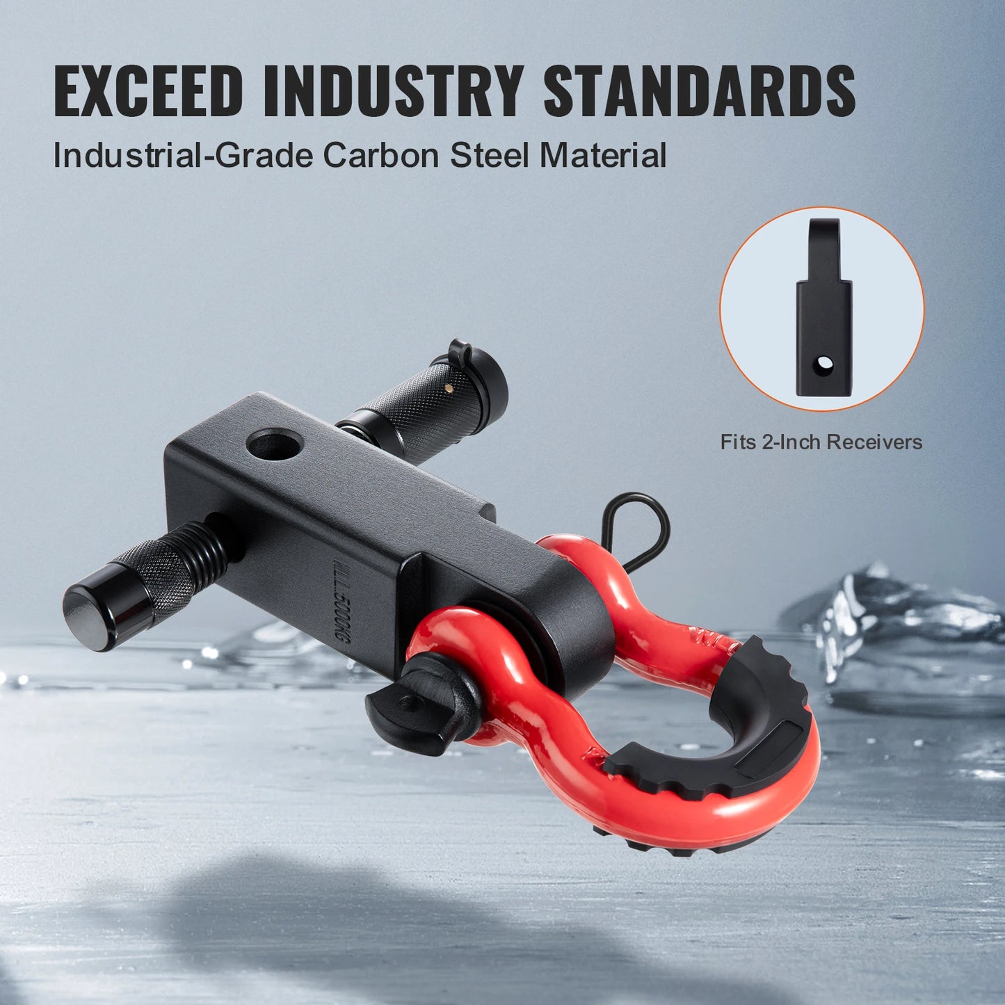 VEVOR 2" Shackle Hitch Receiver D-Ring