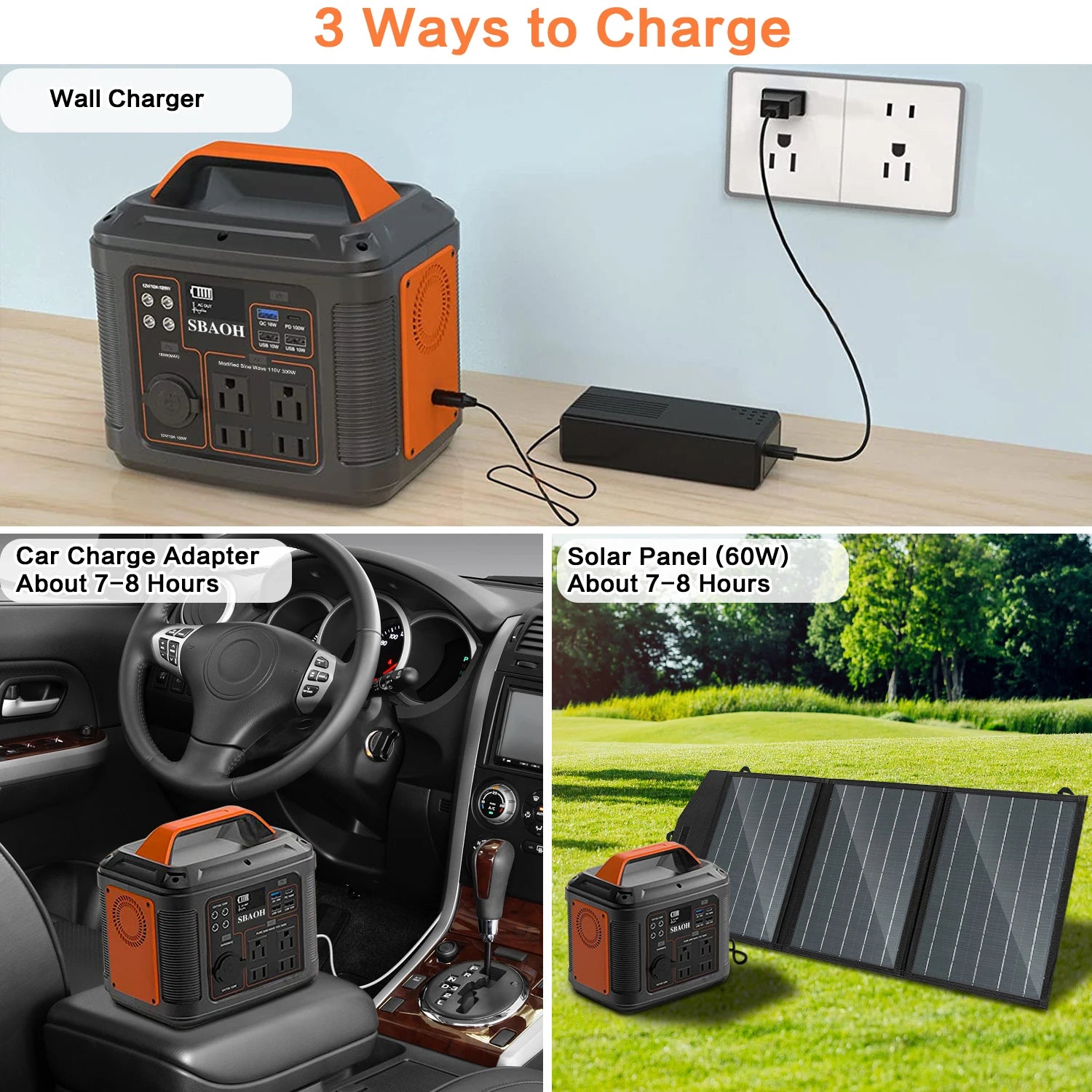 Portable power station from Your Outdoors n' More with multiple charging ports and compact design for outdoor use.