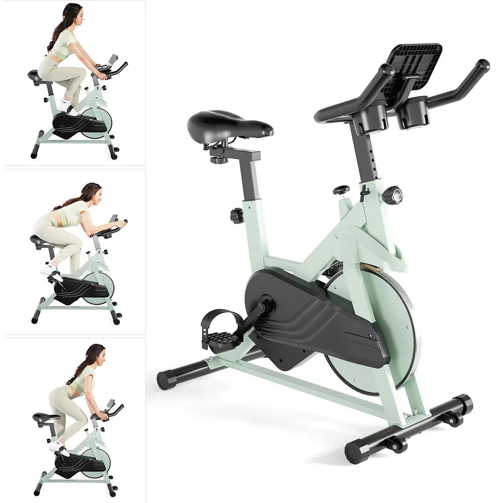 Your Outdoors n' More 32-level magnetic resistance stationary bike for home, showing the bike's adjustable resistance and ergonomic design.