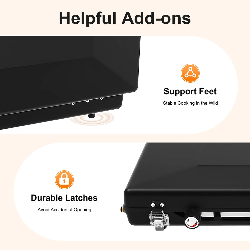 Portable Camping 3-Burner Gas Stove.