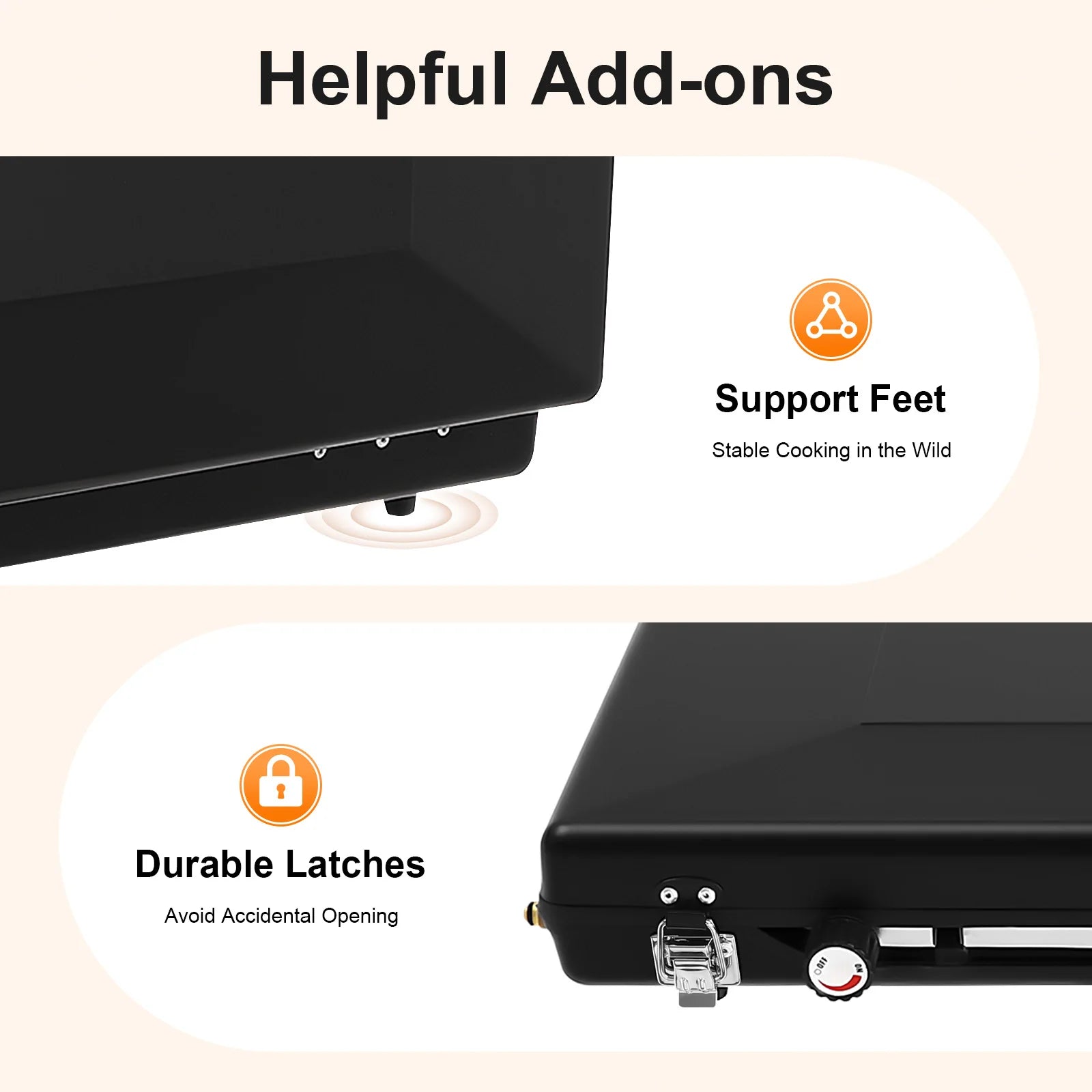 Portable Camping 3-Burner Gas Stove.
